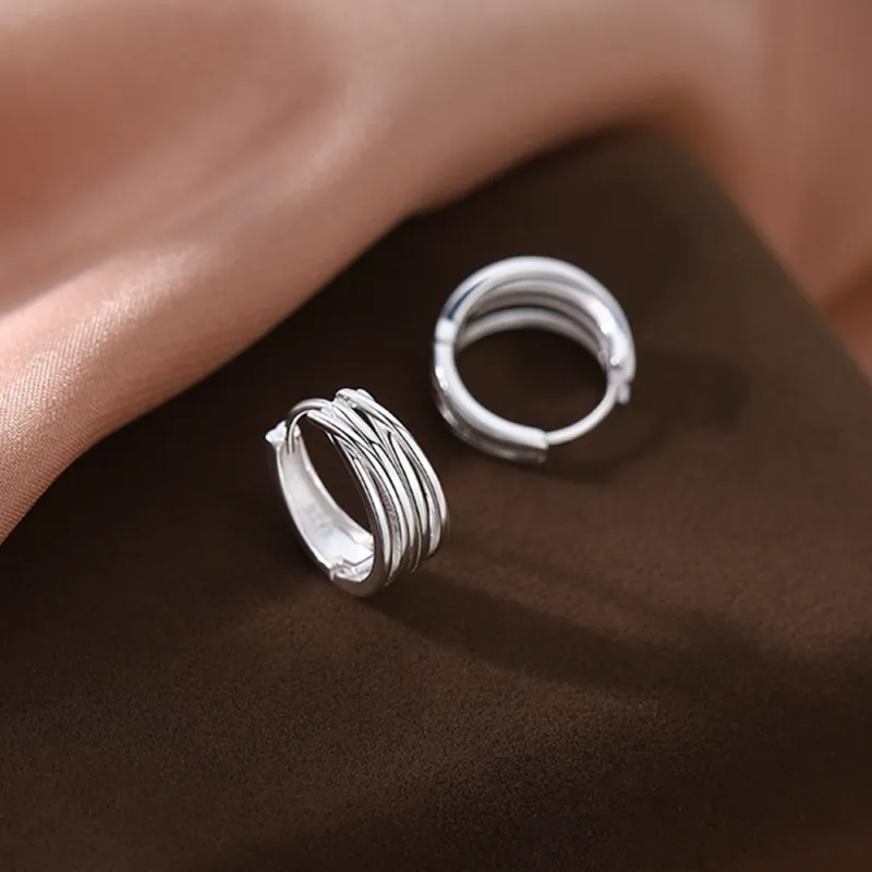 7℃ S925 Silver Stud Earrings Unisex-4