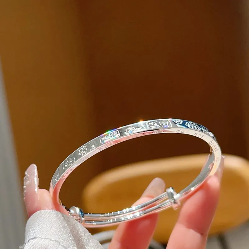 7℃ S999 Fine Silver Bangles Unisex-1