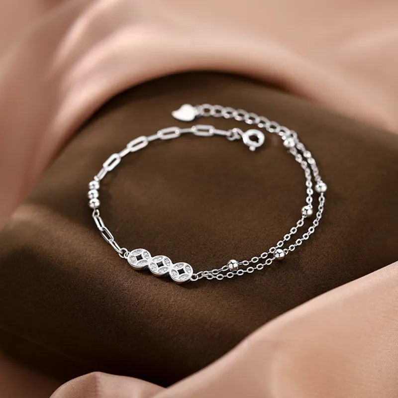 7℃ 999 Fine Silver Bracelets Unisex-5