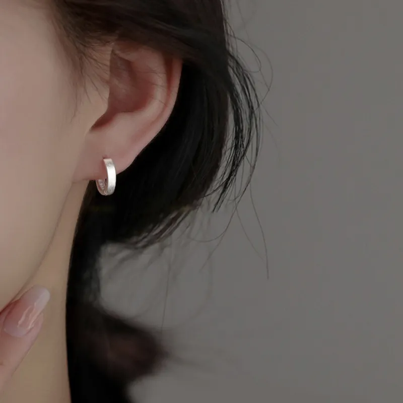 7℃ Sterling Silver Earrings Unisex-2