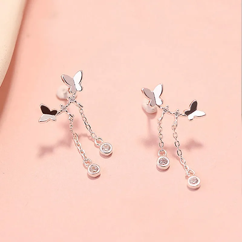 7℃ S925 Silver Drop Earrings Women's-4