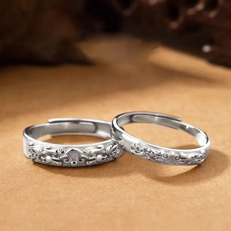 7℃ 999 Fine Silver Rings Unisex-5