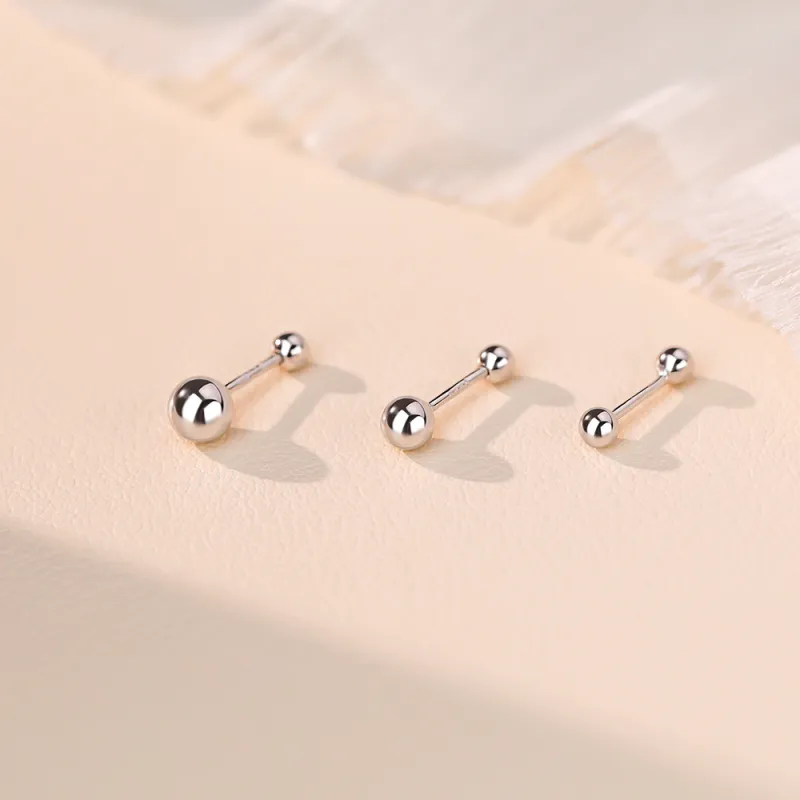 7℃ Sterling Silver Earrings Unisex-3
