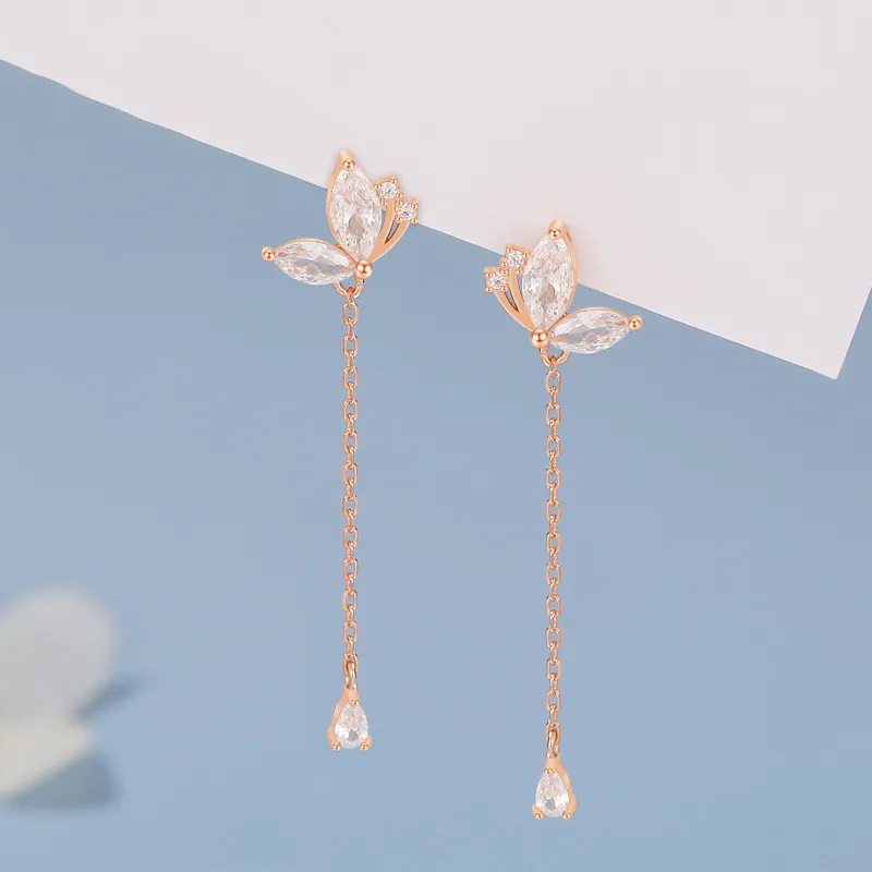 7℃ S925 Silver Drop Earrings Women's-4