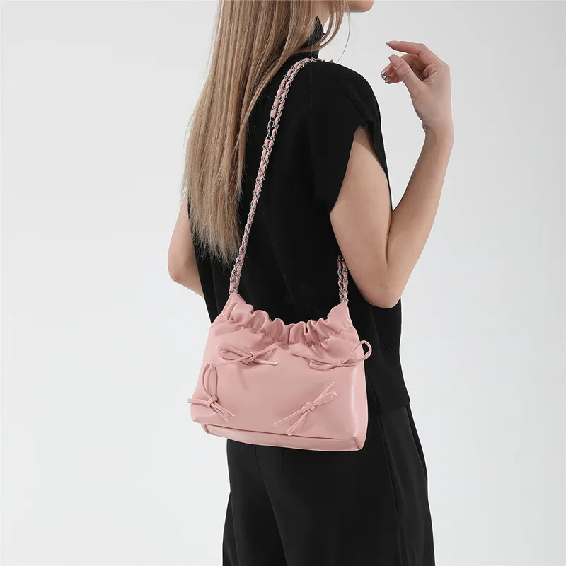MINLUBAOLUO PU Portable Crossbody Bag Shoulder Bag Regular Women's Silver/Black/Pink/Ecru-4