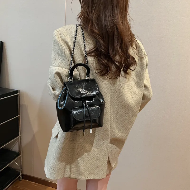 MINLUBAOLUO PU Casual Versatile Design Backpack For Commute And Travel Regular Women's Multicolor-25