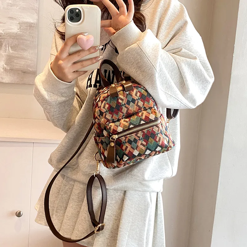 MINLUBAOLUO PU Casual Versatile Effortless Style Commute Handbag Shoulder Bag Backpack Regular Women's Multicolor-13