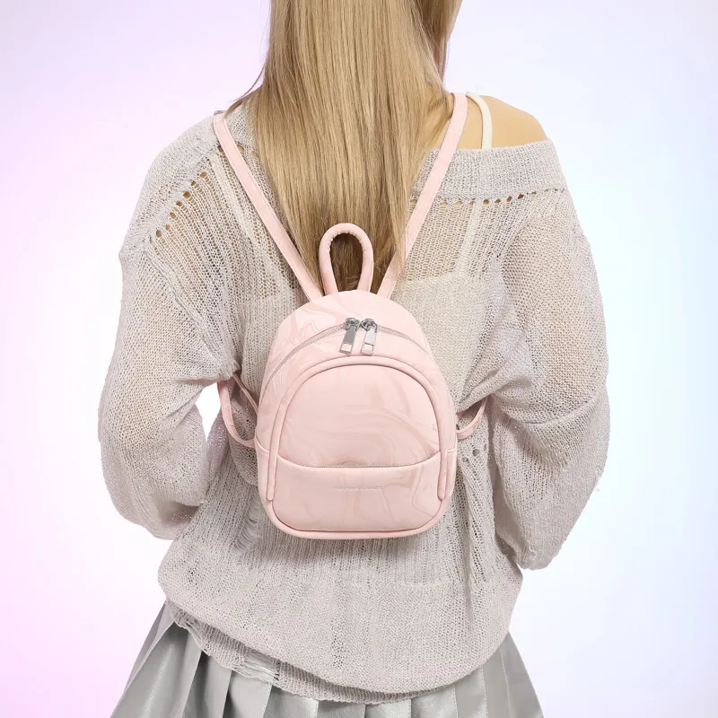 MINLUBAOLUO PU Casual Versatile Gentle Elegance Commute Travel Backpack Women's Multicolor-6
