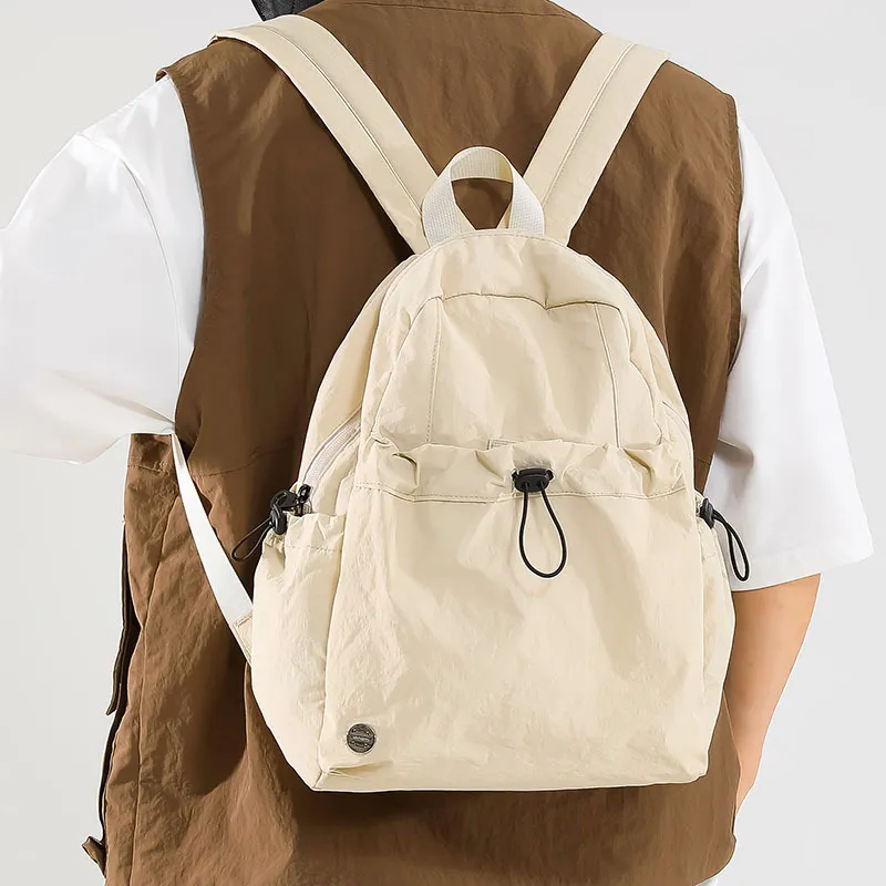 MINLUBAOLUO Fabric Versatile Korean Style Backpack For University Life Unisex Multicolor-1