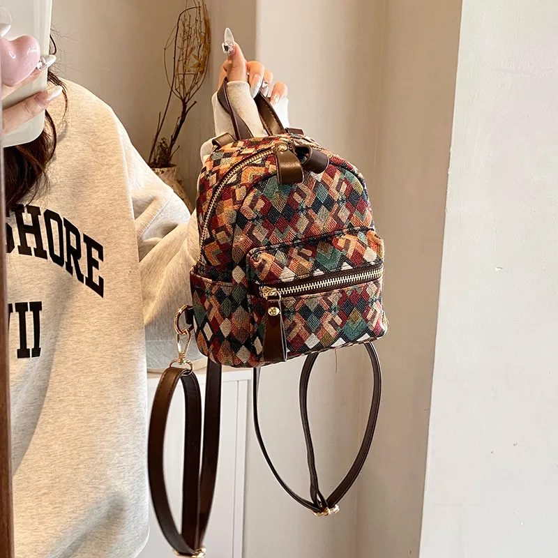 MINLUBAOLUO PU Casual Versatile Effortless Style Commute Handbag Shoulder Bag Backpack Regular Women's Multicolor-15