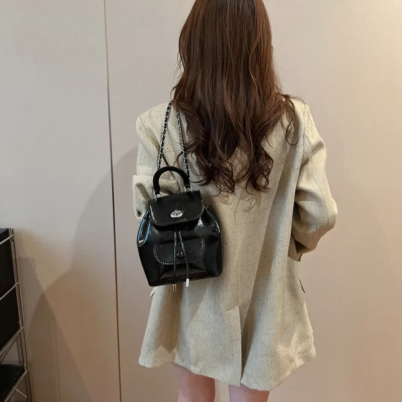 MINLUBAOLUO PU Casual Versatile Design Backpack For Commute And Travel Regular Women's Multicolor-26