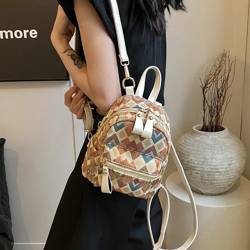 MINLUBAOLUO PU Casual Versatile Effortless Style Commute Handbag Shoulder Bag Backpack Regular Women's Multicolor-1