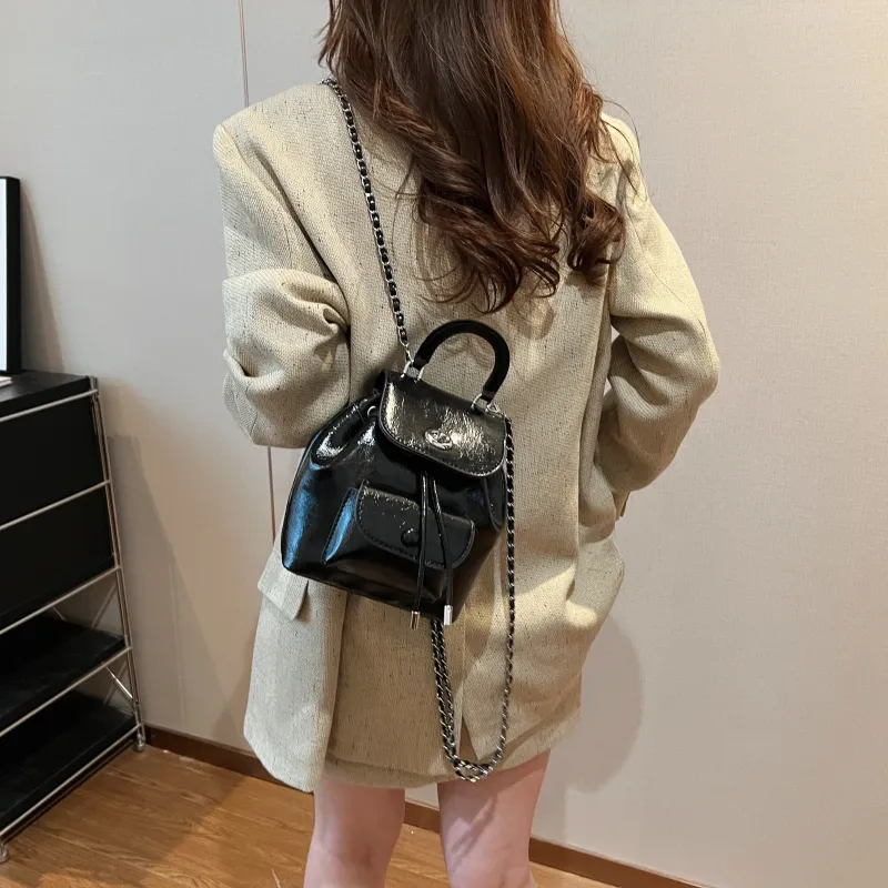 MINLUBAOLUO PU Casual Versatile Design Backpack For Commute And Travel Regular Women's Multicolor-24