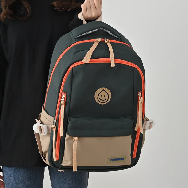 MINLUBAOLUO Nylon Fabric Casual Versatile Backpack For College Students Regular Unisex Multicolor-19