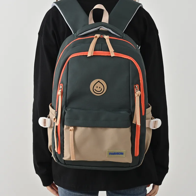 MINLUBAOLUO Nylon Fabric Casual Versatile Backpack For College Students Regular Unisex Multicolor-17