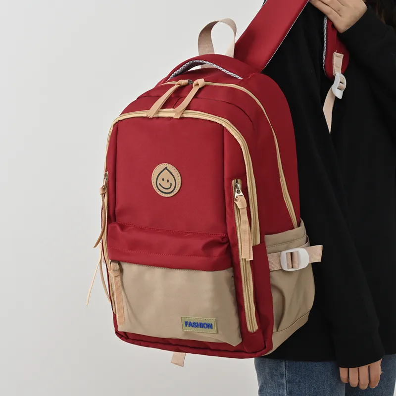 MINLUBAOLUO Nylon Fabric Casual Versatile Backpack For College Students Regular Unisex Multicolor-12