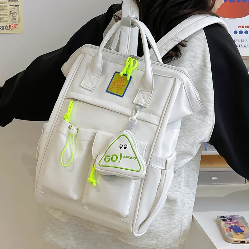 MINLUBAOLUO Nylon Portable Backpack Women's Multicolor-2