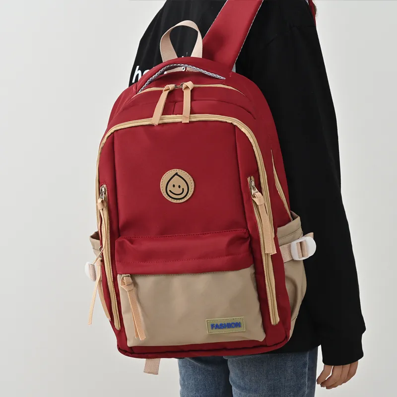 MINLUBAOLUO Nylon Fabric Casual Versatile Backpack For College Students Regular Unisex Multicolor-10