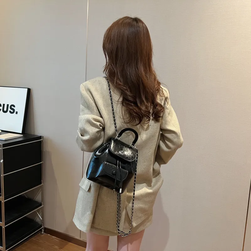 MINLUBAOLUO PU Casual Versatile Design Backpack For Commute And Travel Regular Women's Multicolor-27