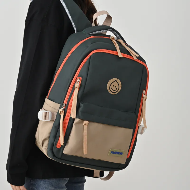 MINLUBAOLUO Nylon Fabric Casual Versatile Backpack For College Students Regular Unisex Multicolor-15