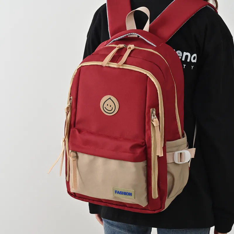 MINLUBAOLUO Nylon Fabric Casual Versatile Backpack For College Students Regular Unisex Multicolor-9
