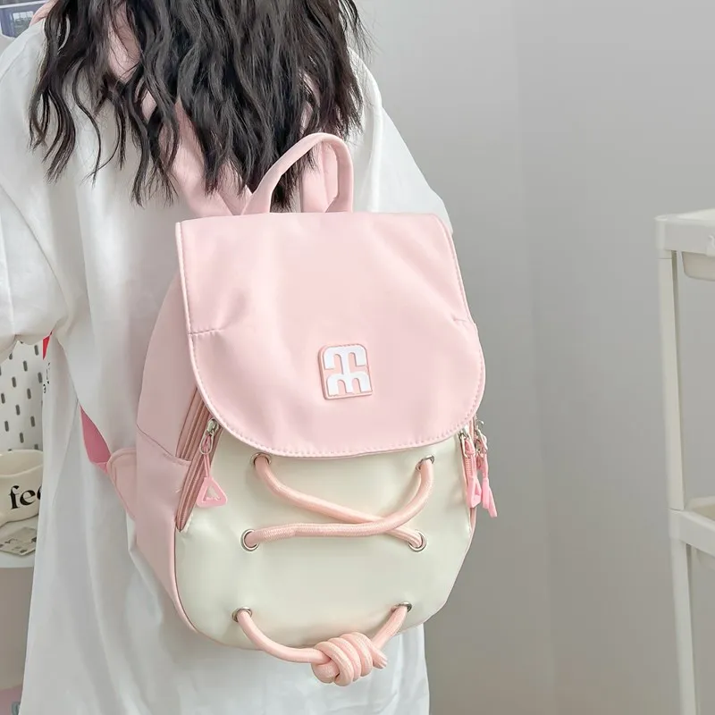 MINLUBAOLUO Nylon Fabric Backpack Women's Multicolor-11