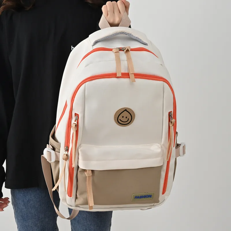 MINLUBAOLUO Nylon Fabric Casual Versatile Backpack For College Students Regular Unisex Multicolor-1