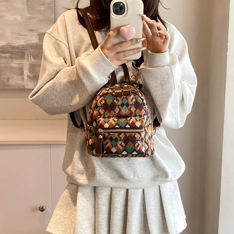 MINLUBAOLUO PU Casual Versatile Effortless Style Commute Handbag Shoulder Bag Backpack Regular Women's Multicolor-16
