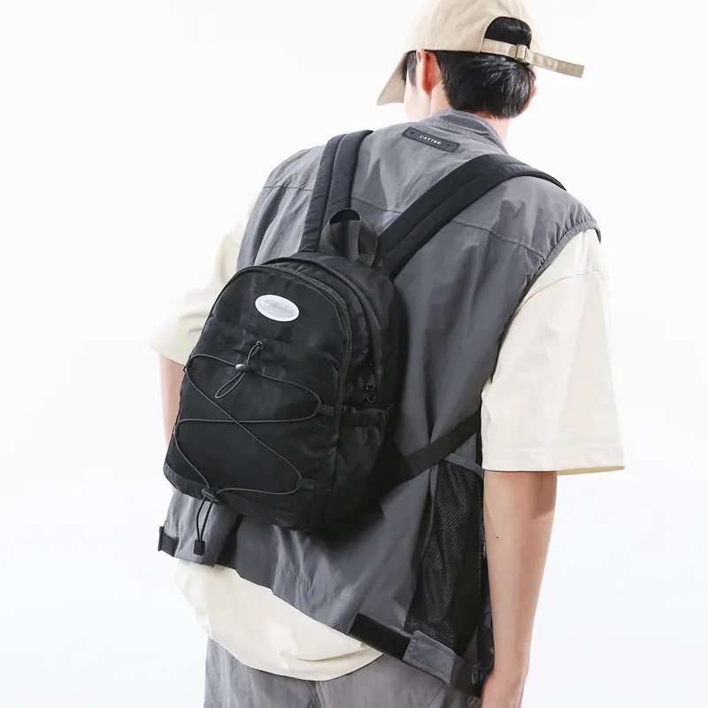 MINLUBAOLUO Nylon Casual Versatile Design Drawstring Backpack For Class Commute Portable Backpack Unisex Multicolor-10