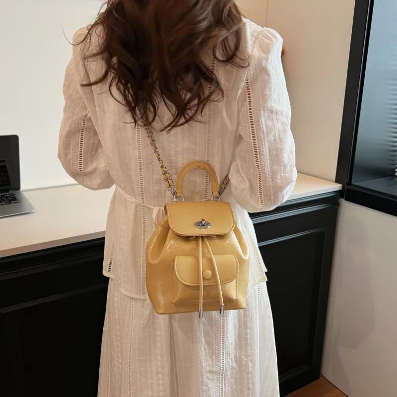 MINLUBAOLUO PU Casual Versatile Design Backpack For Commute And Travel Regular Women's Multicolor-20