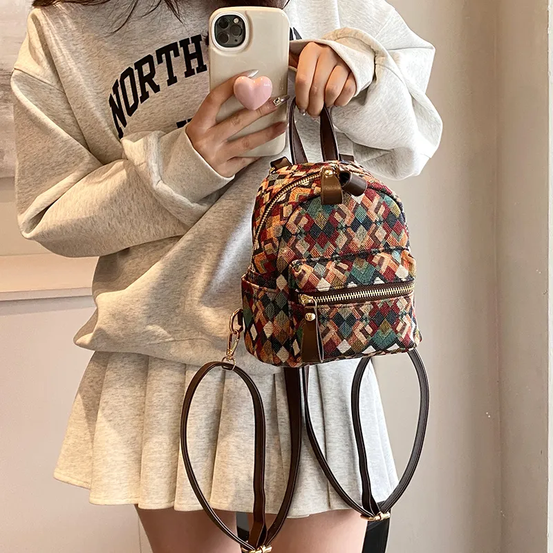 MINLUBAOLUO PU Casual Versatile Effortless Style Commute Handbag Shoulder Bag Backpack Regular Women's Multicolor-12