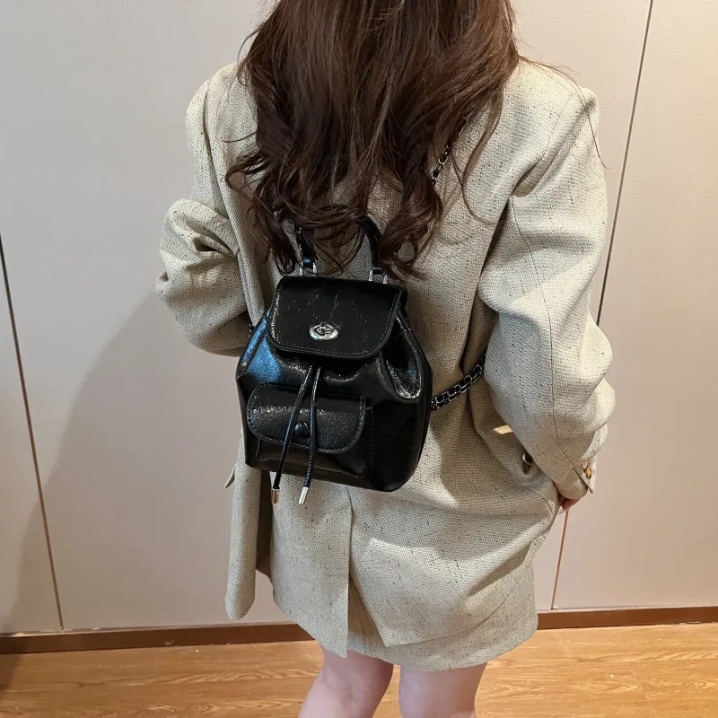 MINLUBAOLUO PU Casual Versatile Design Backpack For Commute And Travel Regular Women's Multicolor-23