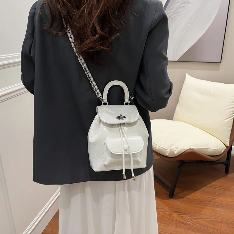 MINLUBAOLUO PU Casual Versatile Design Backpack For Commute And Travel Regular Women's Multicolor-14