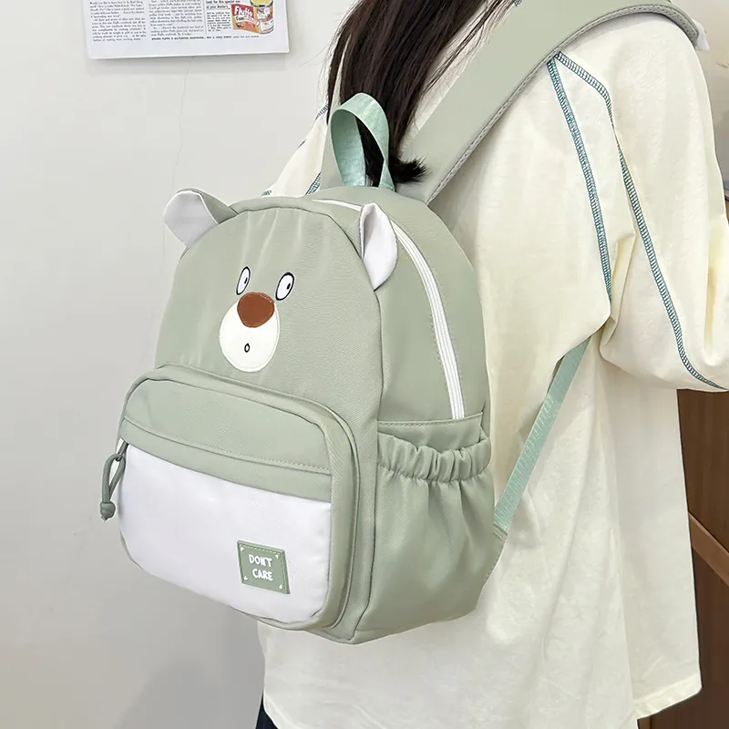 MINLUBAOLUO Nylon Backpack Medium Size Women's Multicolor-12