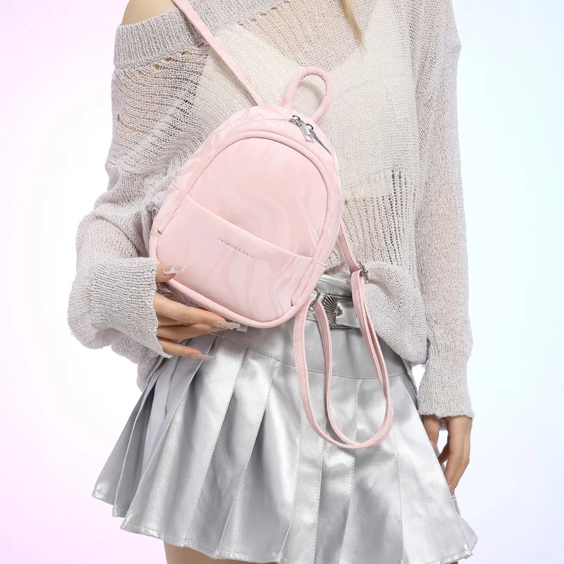 MINLUBAOLUO PU Casual Versatile Gentle Elegance Commute Travel Backpack Women's Multicolor-3