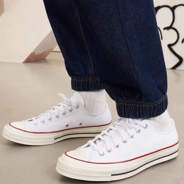 Converse 1970s Canvas Shoes Unisex Low Top White Black Red-8