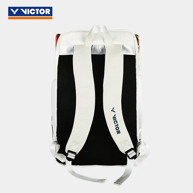 VICTOR Badminton Racket Bags 3 Pack Sporty Style Backpack White Unisex Independent Shoe Compartment-3