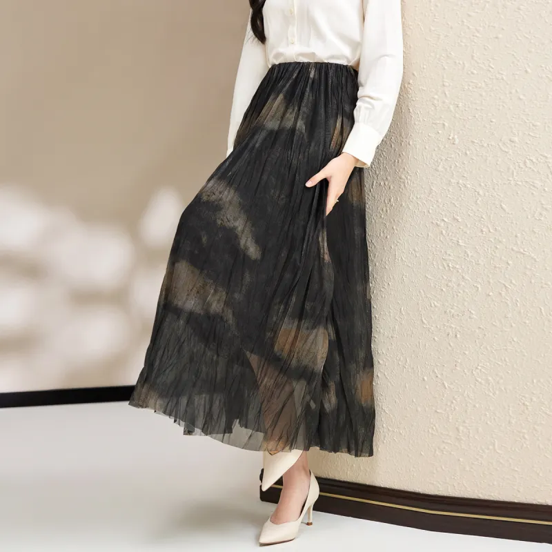 SMEN Casual Long Skirts Women's Multicolor-5