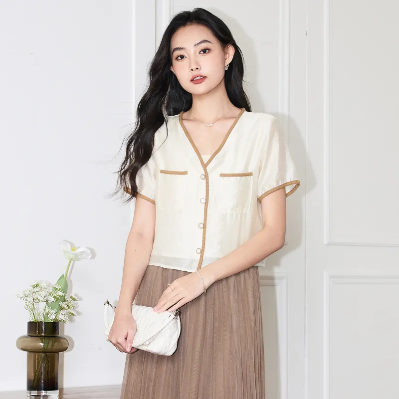 SMEN Shirts Women's Beige-2