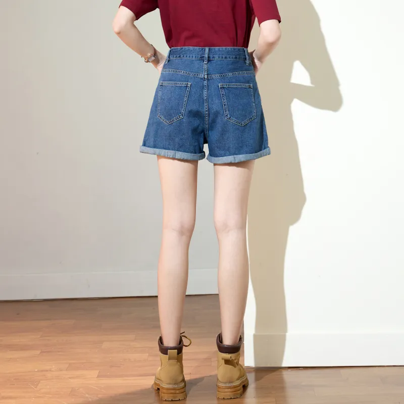 SMEN Denim Shorts Women's Blue-6