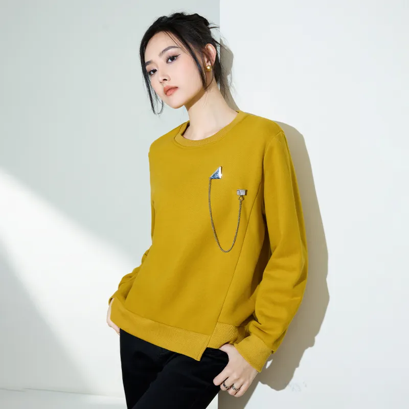 SMEN Sweatshirts Women's Yellow-4