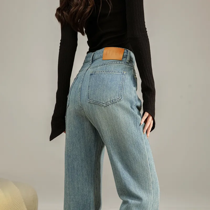 SMEN Jeans Women's Denim Blue-6