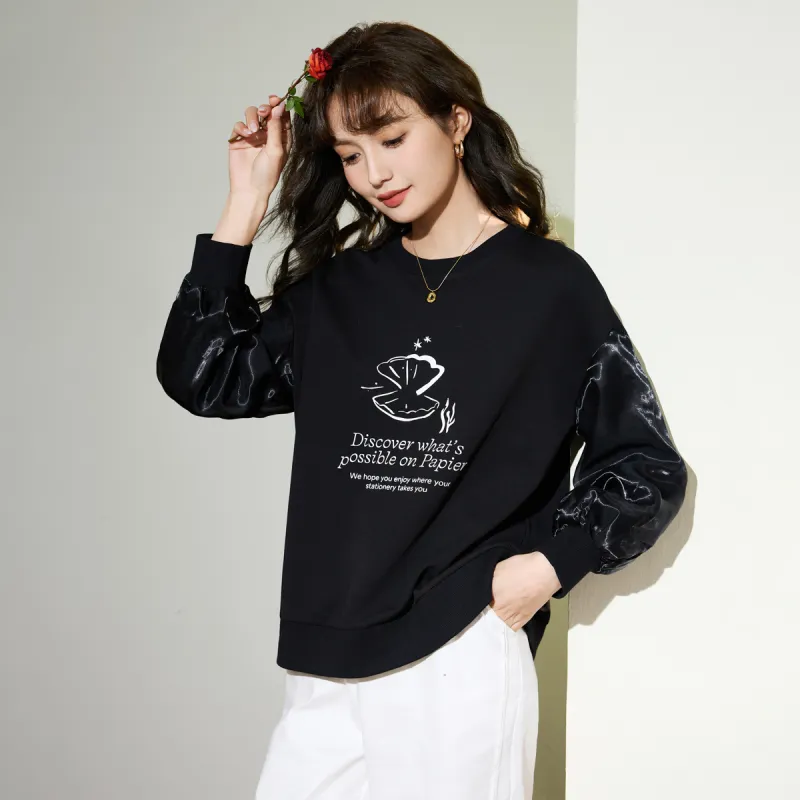 SMEN Sweatshirts Women's Black-5