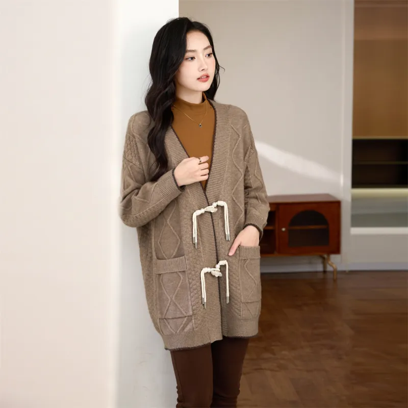 SMEN Knitwear Women's Coffee-2