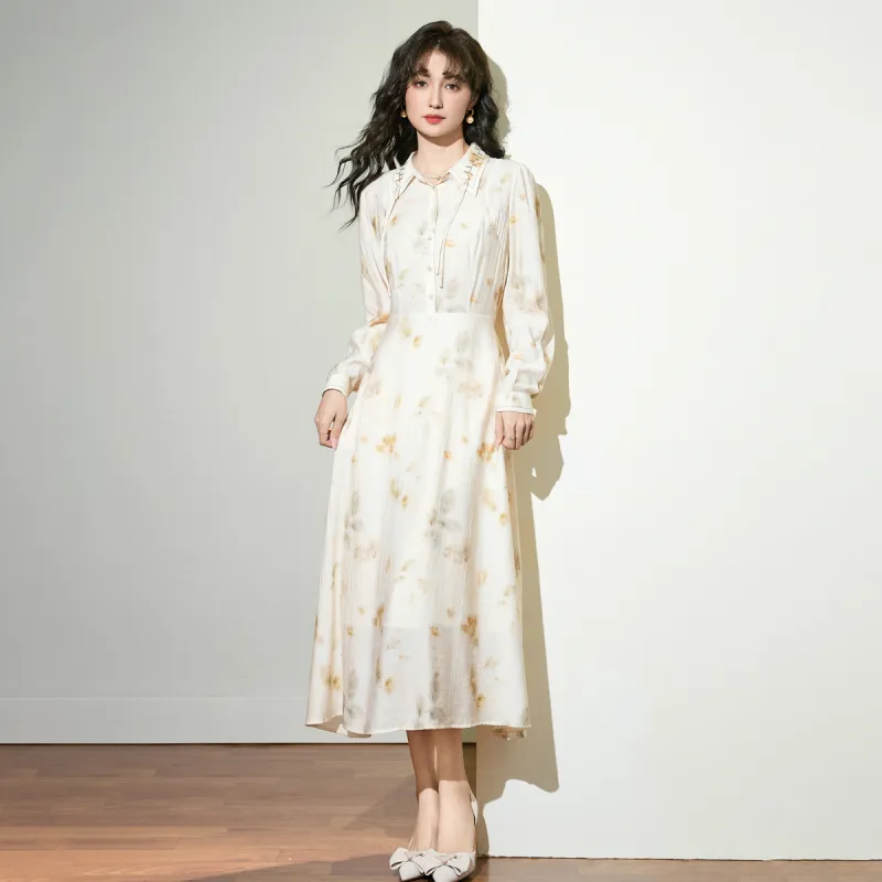 SMEN Long Sleeved Dresses Women's Multicolor-4