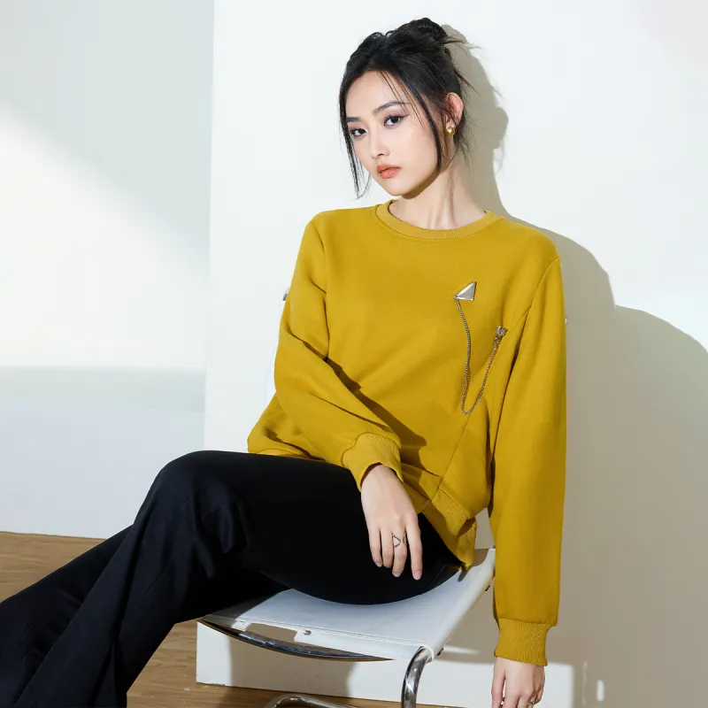 SMEN Sweatshirts Women's Yellow-8