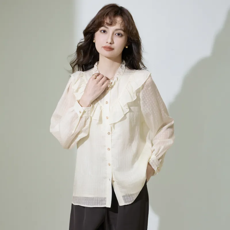 SMEN Shirts Women's Beige-2