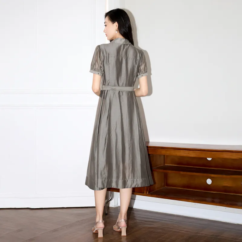 SMEN SS24 Short Sleeved Dresses Women's Gray-7