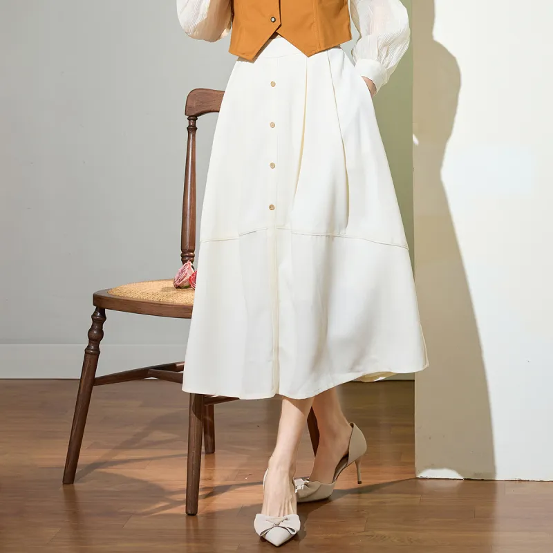 SMEN Casual Long Skirts Women's-3