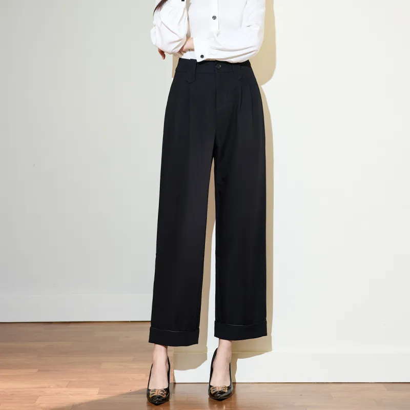 SMEN Casual Pants Women's Black-1